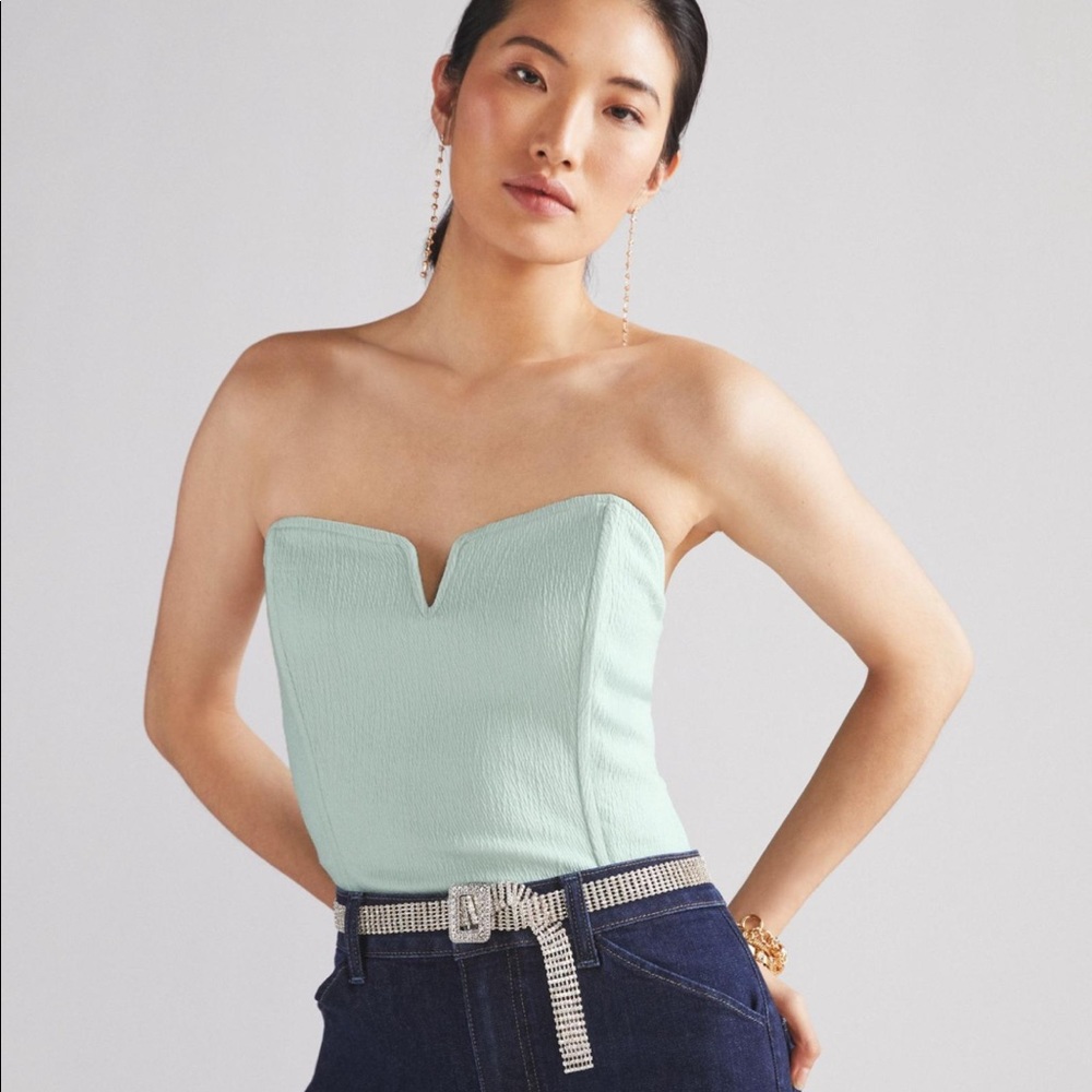 Anthropologie Porrigde Bustier Tube Top Mint